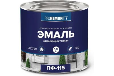Эмаль ПФ-115 PROREMONTT Зелёный 1,9 кг