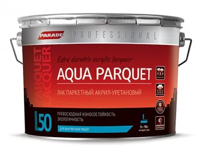 Лак PARADE Professional акрил-уретановый паркетный L50 AQUA PARQUET: 0,75 л